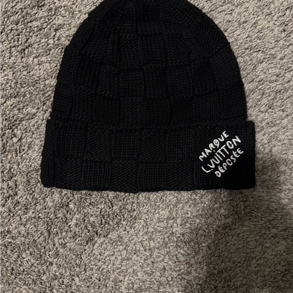 Louis Vuitton Black Knit Beanie